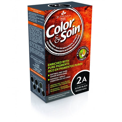 COLOR & SOIN ammoniaagivaba juuksevärv 2A Azure Black 135 ml