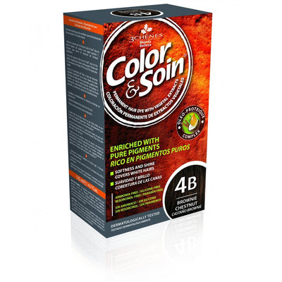COLOR & SOIN ammoniaagivaba juuksevärv 4B Brownie Chestnut 135 ml