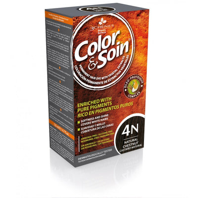 COLOR & SOIN ammoniaagivaba juuksevärv 4N Naturaalne kastan 135 ml