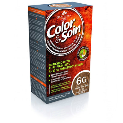 COLOR & SOIN ammoniaagivaba juuksevärv 6G Tume Kuldne Blond 135 ml