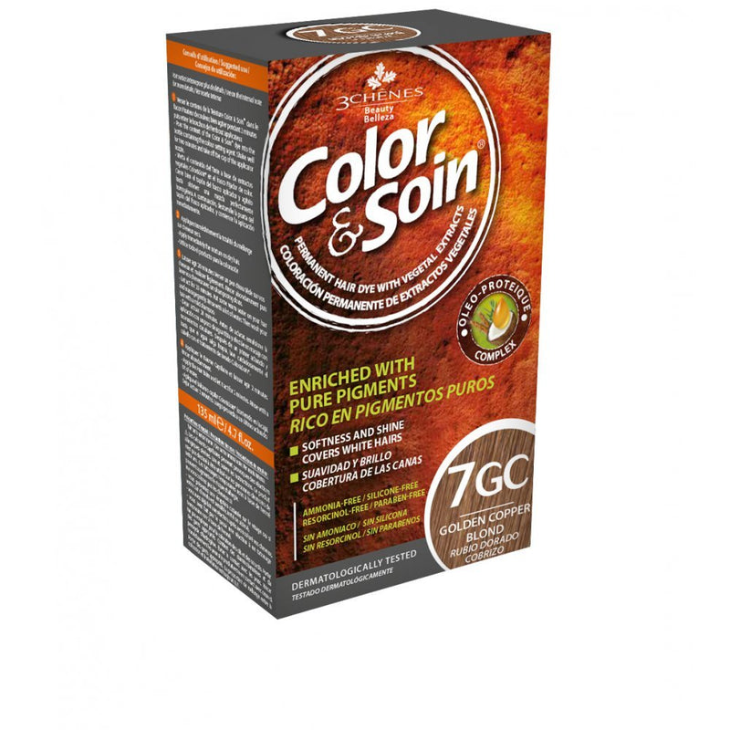 COLOR &amp; SOIN ammoniaagivaba juuksevärv 7GC kuldne vaskblond 135 ml, nuotrauka Nr. 1