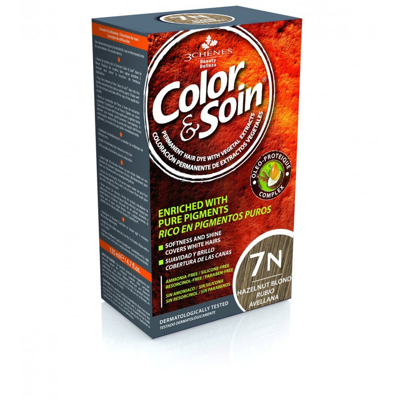 COLOR & SOIN ammoniaagivaba juuksevärv 7N Sarapuublond 135 ml, nuotrauka Nr. 1