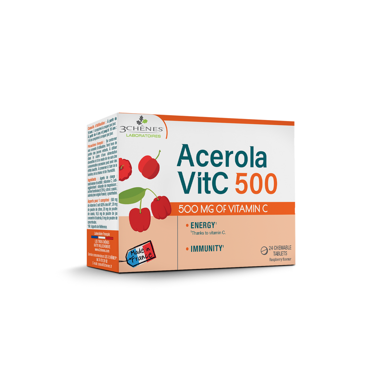 3 CHÊNES Acerola VitC 500, tabletid N24, nuotrauka Nr. 1