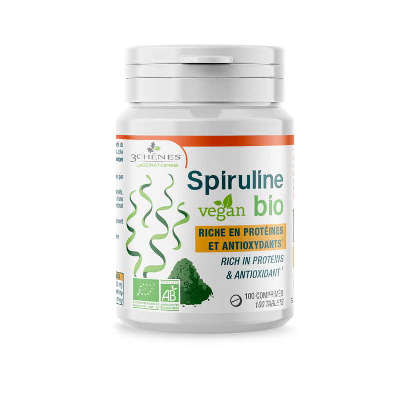 3 CHÊNES Spiruline Vegan Bio, tabletid N100, nuotrauka Nr. 1